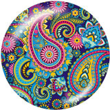 20MM Bohemia Pattern  Print glass snaps buttons