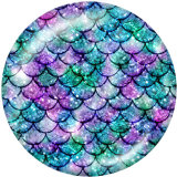 20MM  Pattern  Print glass snaps buttons Beach Ocean