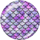 20MM  Pattern  Print glass snaps buttons Beach Ocean