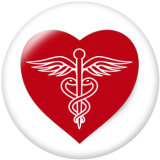 20MM   Nurse Medical treatment  Print glass snaps buttons