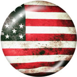 20MM  Flag  Print glass snaps buttons
