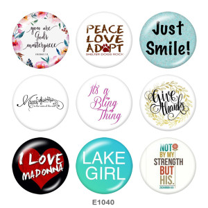 20MM Music  Print glass snaps buttons