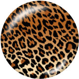20MM  Animal pattern   Print glass snaps buttons