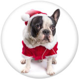 20MM  Christmas  Print glass snaps buttons
