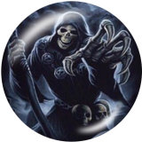 20MM  skull  Print glass snaps buttons