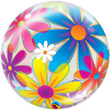 20MM  Flower  Print glass snaps buttons