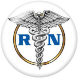 20MM   Nurse Medical treatment  Print glass snaps buttons