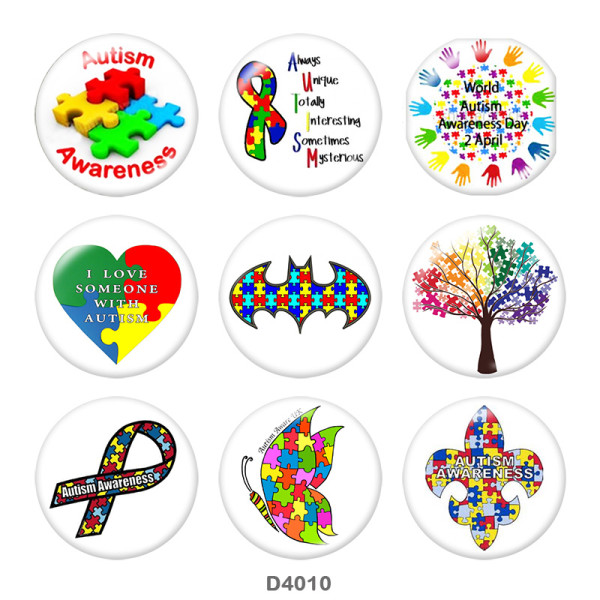 20MM Nurse Medical treatment  Print glass snaps buttons