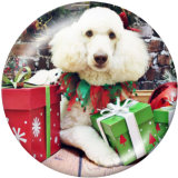 20MM  Christmas  Print glass snaps buttons