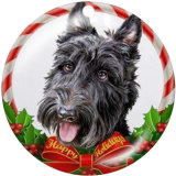 20MM  Christmas  Print glass snaps buttons