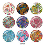 20MM Bohemia Pattern  Print glass snaps buttons