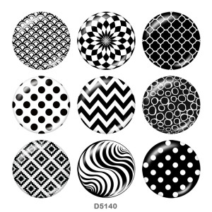 20MM  Pattern  Print glass snaps buttons