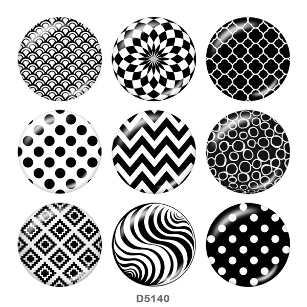 20MM  Pattern  Print glass snaps buttons