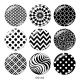 20MM  Pattern  Print glass snaps buttons