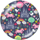 20MM  Pattern  Print glass snaps buttons