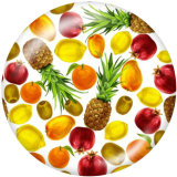 20MM  pineapple Print glass snaps buttons  Beach Ocean
