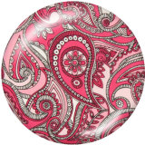 20MM Bohemia Pattern  Print glass snaps buttons
