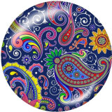20MM Bohemia Pattern  Print glass snaps buttons