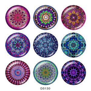 20MM  Pattern  Print glass snaps buttons
