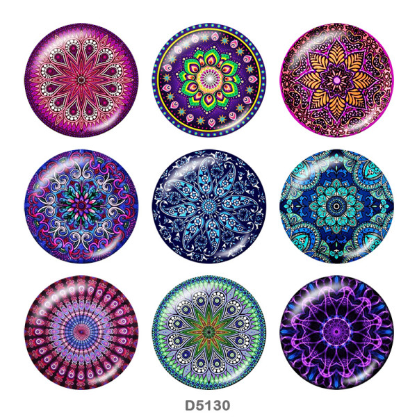 20MM  Pattern  Print glass snaps buttons