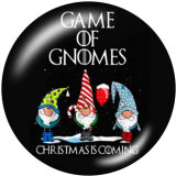 20MM  Christmas  Print glass snaps buttons
