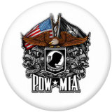 20MM  Flag  Print glass snaps buttons
