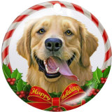 20MM  Christmas  Print glass snaps buttons