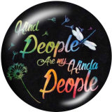 20MM Words  Butterfly  Print glass snaps buttons