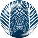 20MM Pattern Print glass snaps buttons Beach Ocean
