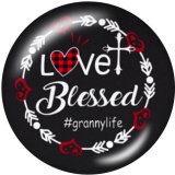 20MM Words  Butterfly  Print glass snaps buttons