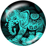 20MM  Ribbon  Butterfly  Print glass snaps buttons