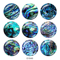 20MM  Pattern  Print  glass snaps buttons Beach Ocean