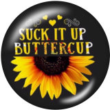 20MM Flower  Faith  Print glass snaps buttons