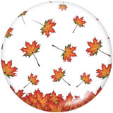 20MM  Flower  Print  glass snaps buttons