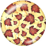 20MM  Flower  Print  glass snaps buttons