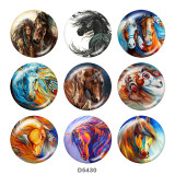 20MM horse   Print glass snaps buttons