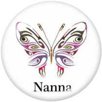 20MM  Cross  Butterfly  Print glass snaps buttons