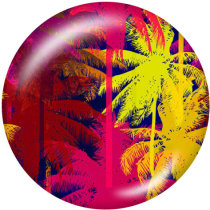 20MM  beach  Print  glass snaps buttons Beach Ocean