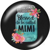 20MM Words  Butterfly  Print glass snaps buttons