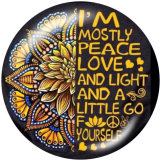 20MM Flower  Faith  Print glass snaps buttons