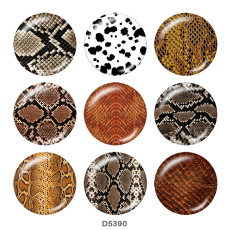 20MM Serpentine  Print glass snaps buttons