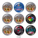 20MM  MIMI MOM MEME NANA Flower  Print glass snaps buttons