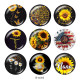 20MM Flower  Faith  Print glass snaps buttons