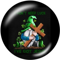 20MM  happy easter  Print glass snaps buttons
