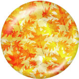 20MM  Flower  Print  glass snaps buttons
