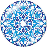 20MM Pattern Print glass snaps buttons Beach Ocean