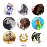 20MM horse   Print glass snaps buttons