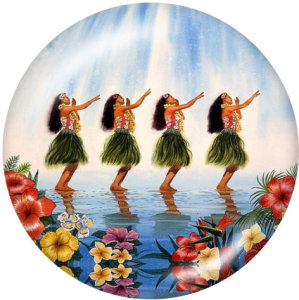 20MM  beach  Print  glass snaps buttons Beach Ocean
