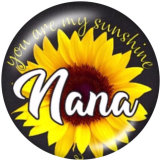 20MM Flower  Faith  Print glass snaps buttons