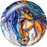 20MM horse   Print glass snaps buttons